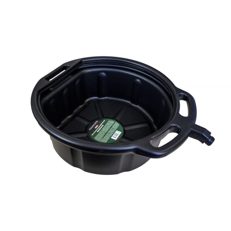 ROCKFORCE Portable Plastic Oil Drain Pan, 16 liters