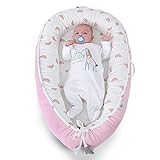 YGJT Baby Nest Pod for Baby 0-12months Newborn Lounger, Baby Bassinet Portable Baby Bed, Adjustable Newborn Nest Pod Breathable 100% Cotton Cover, Newborn Essentials Gifts