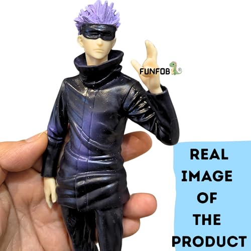 Image of FUNFOB Jujutsu Kaisen Gojo Action Figure Height -20cm Anime Figures PVC Multicolour | Gojo Eye Mask Standing
