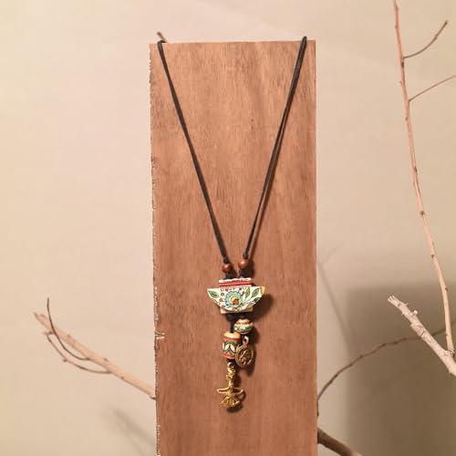 Image of AAKRITI ART CREATIONS Handcrafted Tribal & Boho Ethnic Necklace Collection | Floral, Mandala, Tassel & Dhokra Pendant Designs | Artisan Brass, Wood & Statement Jewelry for Women