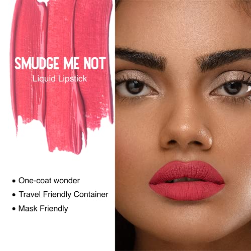 Image of SUGAR Cosmetics Smudge Me Not Liquid Lipsticks for Women | Transferproof & Waterproof | Lasts 12+ Hours | Matte Lipstick | 4.5ml - 22 Mia Sangria (Purple Pink)