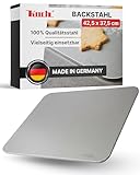 Koch Backstahl - 42,5 x 37,5 cm - Massiver Pizzastahl aus 6mm Qualitätsstahl...