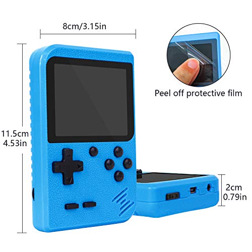 Retro Handheld Game Console With Protector Case, 400 Free Classical FC Games Support for Connecting TV & Two Players, Portable Video Game Gifts for Adults & Kids 8-12 90s Retro Toys