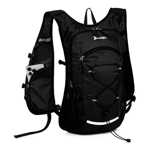 Asnewkit Ultra Lightweight Backpack, 20L Waterproof Hiking Rucksack Bag for Women Men Outdoor Camping, Work Bag, Black