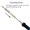 Quicko Heat Set Insert Tool M2 M3 M4 M5 M6 M8 Hot Melt Brass Knurled Nut Embedded Insertion Tip Adapter Kit 3D Printed Parts Install for TS100 / TS101 / Pinecil Series 936 900M Soldering Iron
