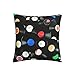 Federa Musica Astratta Colorata Fatta di Dischi in Vinile Vintage Over Copricuscini semplicità Copri Cuscini Stampato Federe 45X45Cm per Divano, Regalo, Sedia