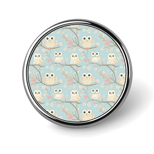 Heart Owl Print Pins for Backpack - Enamel Pins Cute Jacket Coat Hat Bags Badge Pin, Funny Novelty U