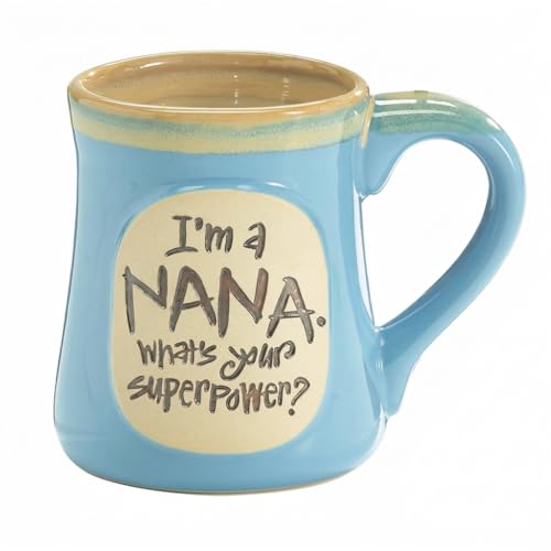 Taza de porcelana azul con mensaje para abuela 18oz miniatura 1
