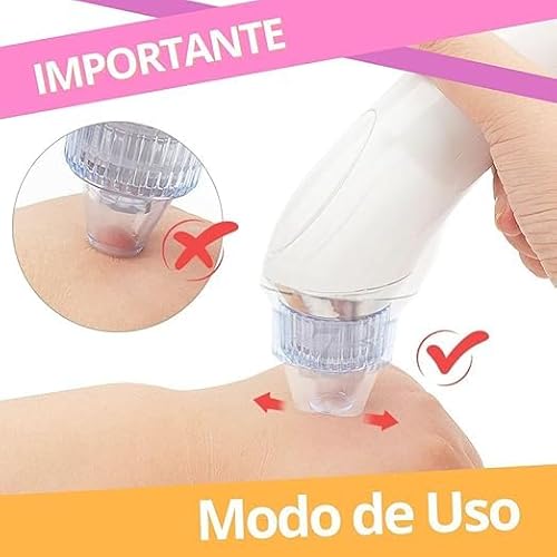 Aparelho Removedor de Cravos e Espinhas Eletrico - Sugador a Vacuo Recarregável Via Usb