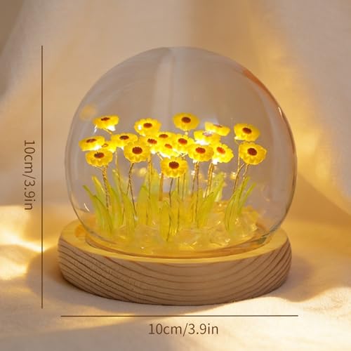 Image of Pretty Sunflower Lamp, Sunflowers Flower Night Light Cute Bedroom Decor Aesthetic Unique Gifts for Women - Battery Powered (not Included)