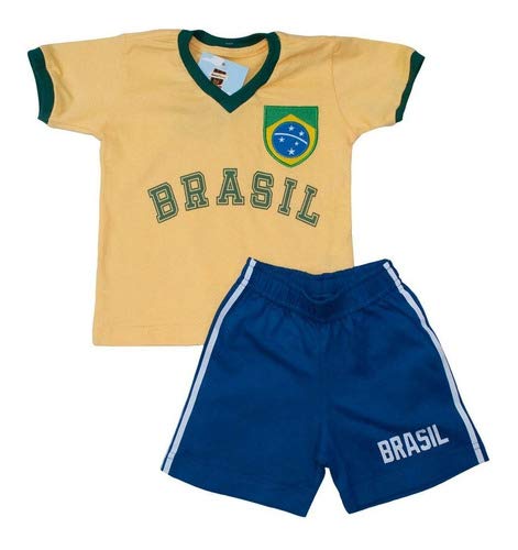 Kit Retrô Infantil Brasil Amarelo