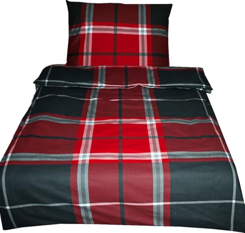 KH-Haushaltshandel 2-TLG. Biber Winter Bettwäsche 135x200 +80x80 cm, 100%...