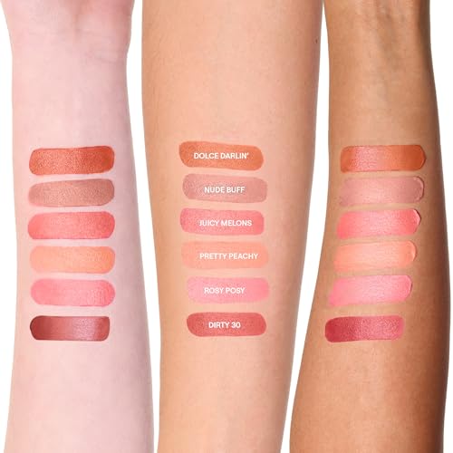 Image of Nudestix Nudies Matte Lux - 3-in-1 Soft-Matte Blush Stick for Cheeks, Eyes & Lips with Built-In Brush | Cream-to-Powder Finish with Blurring Effect | Clean, Vegan, Travel-Friendly Makeup