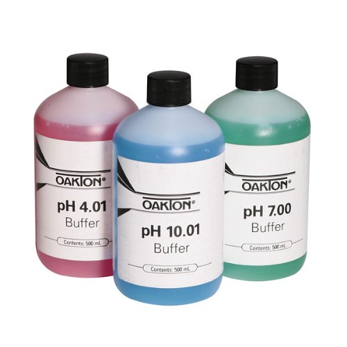 Oakton AO-05942-10 Oakton Buffer Pack; 500 mL of Each pH 4.01, 7.00, and 10.01 (Pack of 3)