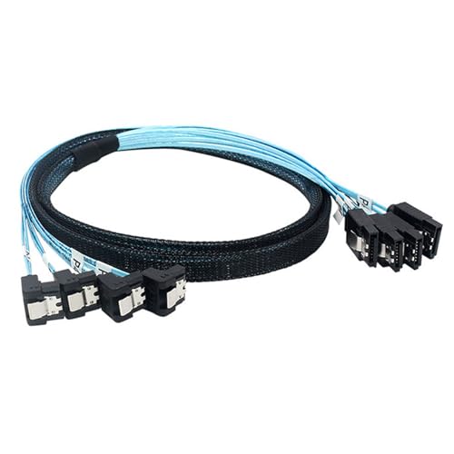 Cable SAS 4.0 de 4 vías para solucionar falta de espacio en host con conector de 90 grados 7