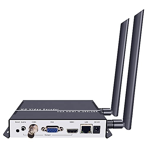 ISEEVY WiFi H.265 H.264 4K 1080P Video Decoder with HDMI VGA CVBS Output Support RTMP SRT RTSP UDP HTTP
