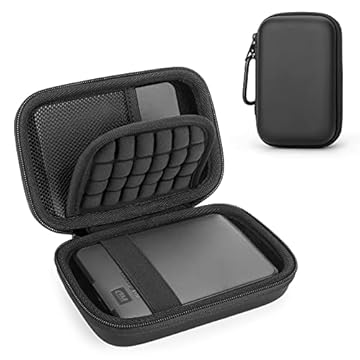 YINKE Disco rígido externo HDD estojo de transporte para Seagate / WD Elements / Toshiba Canvio Basics / WD My Passport, capa protetora portátil para viagem