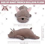 Auspicious Beginning 30' de peluche géante française bulldog animal farci - Oreiller en peluche pour chien de couchage, Jouet en peluche, Enfants, Filles, Garçons