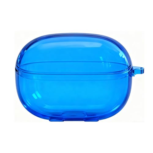 Shokz OpenDots ONE用のケース カバー 透明 クリアケース TPU 軽量 保護カバー OpenDots ONEワイヤレスイヤホン保護ケース カラビナ付き (クリアブルー)