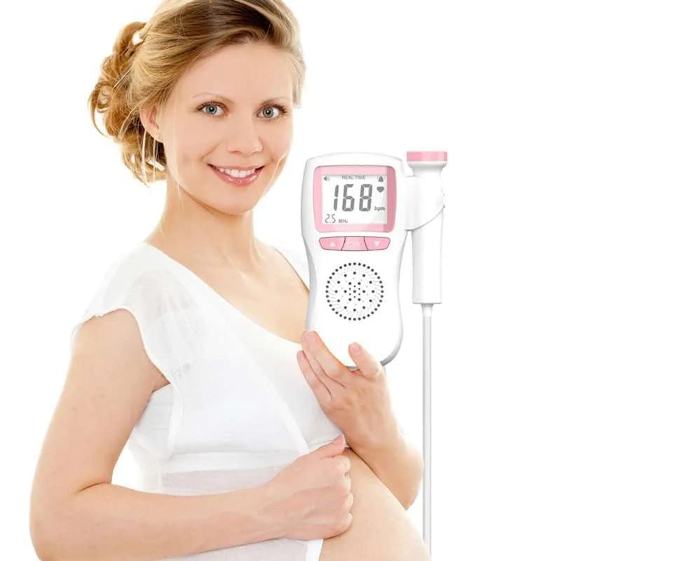 Image of QAWACHH Professional Fetal Doppler (Pocket Friendly) with Sound Alarm Function and Built-in Speaker