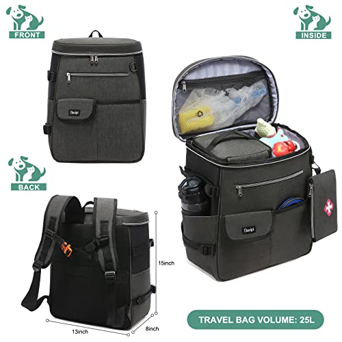 Dog Travel Bag for Supplies Sucipi 7 PC Set Dog Travel Backpack Airline Approved Tote Organizer with Pet First Aid Pouch… - Image 2