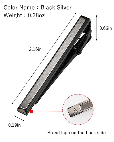 Image of [TAVARAT] Tie Clip Tie Clips for Men Black Silver Light Gold Tie Bar Tie Pin Tps-163