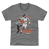500 LEVEL Darius Garland Youth Shirt - Darius Garland Cleveland Sribble WHT (Tri Gray, 8Y Medium)