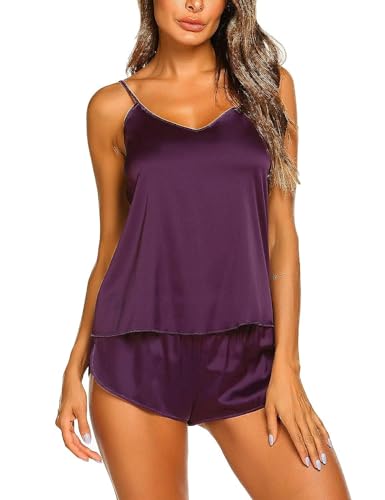 Image of Women's Satin Soft Top and Shorts Set Nightsuit for Womens