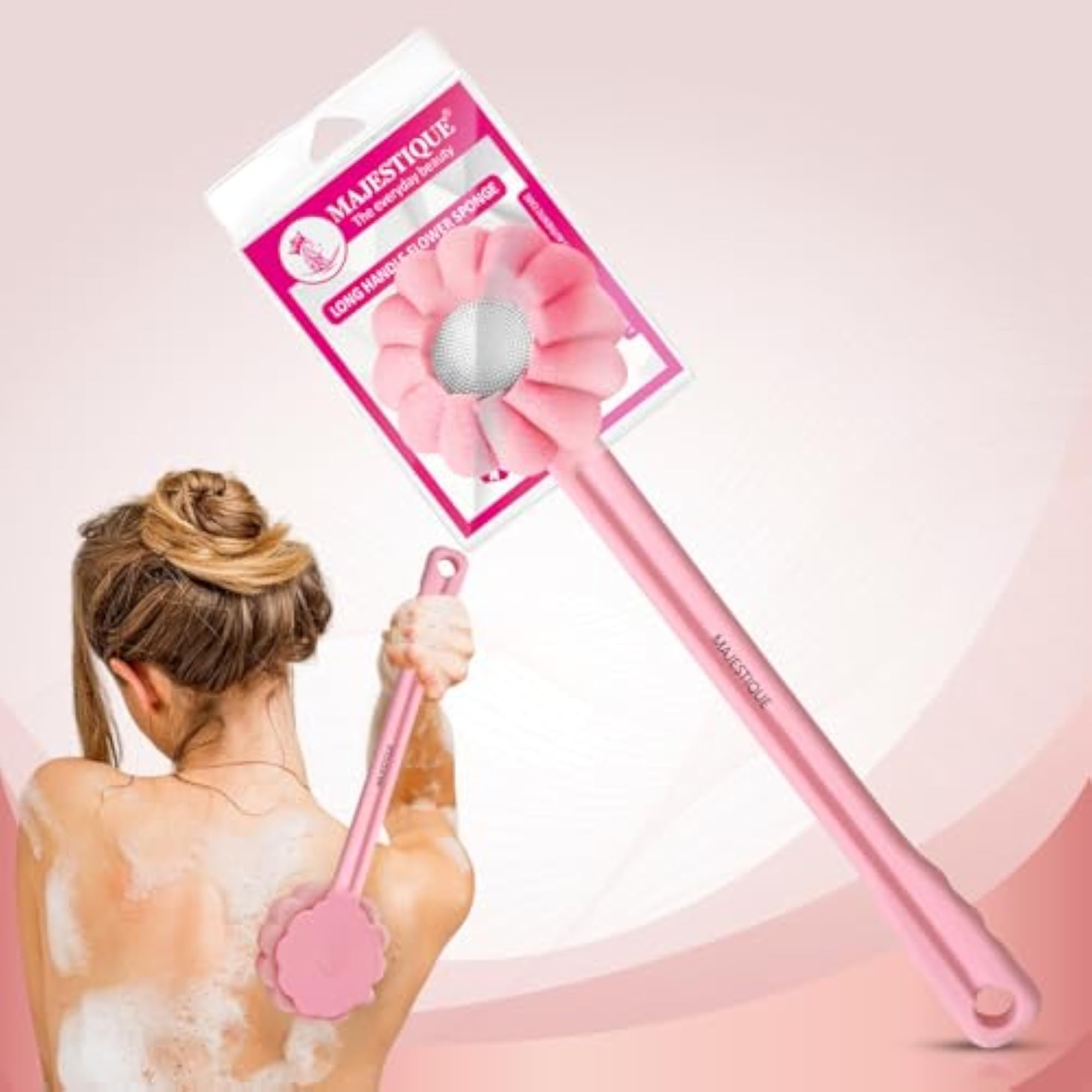 Long Handle Flower Body Wash Sponge