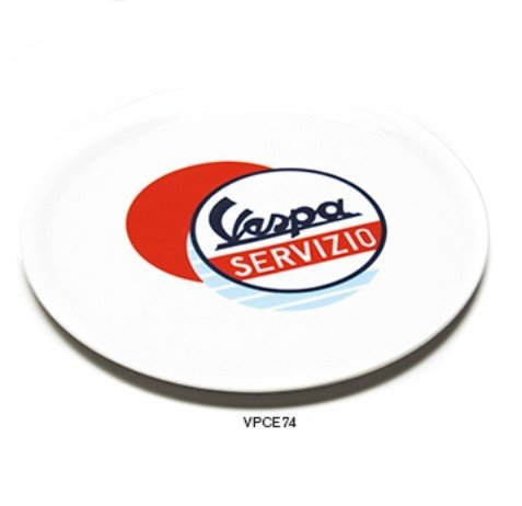  PIATTO PIZZA ROSSO SERVIZIO VESPA