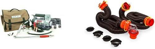 Viair 400P - 40047 Kit de compresor portátil automático para autocaravana bomba de neumáticos inflador de neumáticos para camionesSUV plateado para