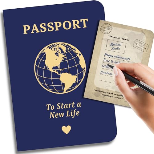 EQUIK PRODUCTS Funny Gifts for Retirees | Fake Passport to Start a New Life | Guest Book, Party...