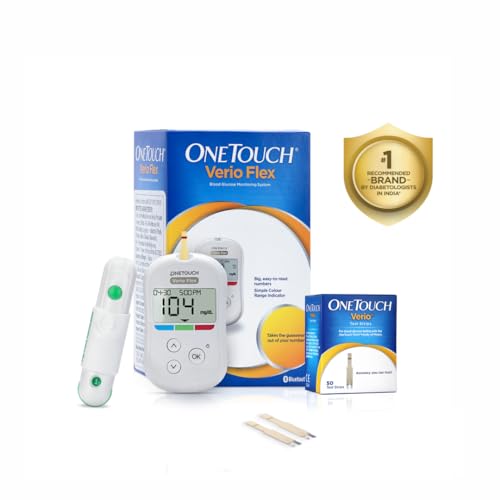 OneTouch Verio Flex glucometer with 50 Test Strips | Sync your re...