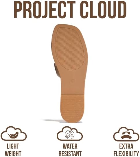 Project Cloud 100% Genuine Leather Sandals for Women 2026 - Fashion Flat Womens Sandals with Memory Foam Insole Slides Sandals Women Footwear - Mules Women's Sandals (Jannel) - Image 4