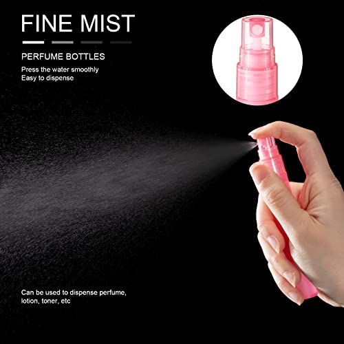60 Pieces 10 ml Plastic Spray Bottles Empty Fine Mist Sprayer Bottles for Travel Essential Oils Perfume Supplies(Multicolored)4