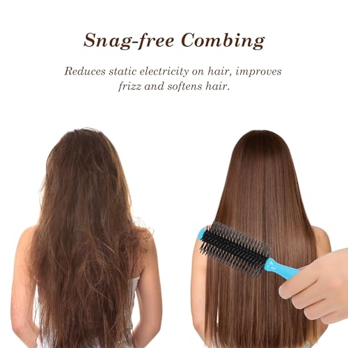 Cepillo para cabello rizado profesional con mango plástico, 1 unidad miniatura 7