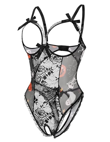 Image of Avidlove Women One Piece Lingerie Sexy Lace Babydoll Mini Bodysuit