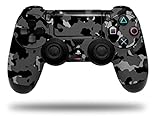 WraptorSkinz Vinyl Decal Skin Compatible with Sony PS4 Controller PlayStation 4 Original Slim and Pro WraptorCamo Old School Camouflage Camo Black (Controller NOT Included)