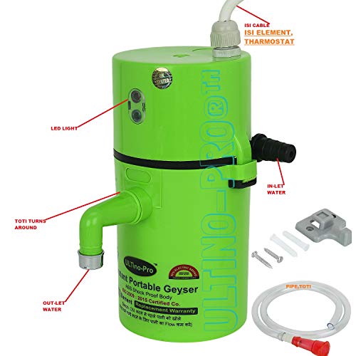 Image of Instant Electric Portable Geyser || ABS Body- Shock Proof || Electric Saving|| (20YEAR REPLACEMENT WARRANTY) (Green)