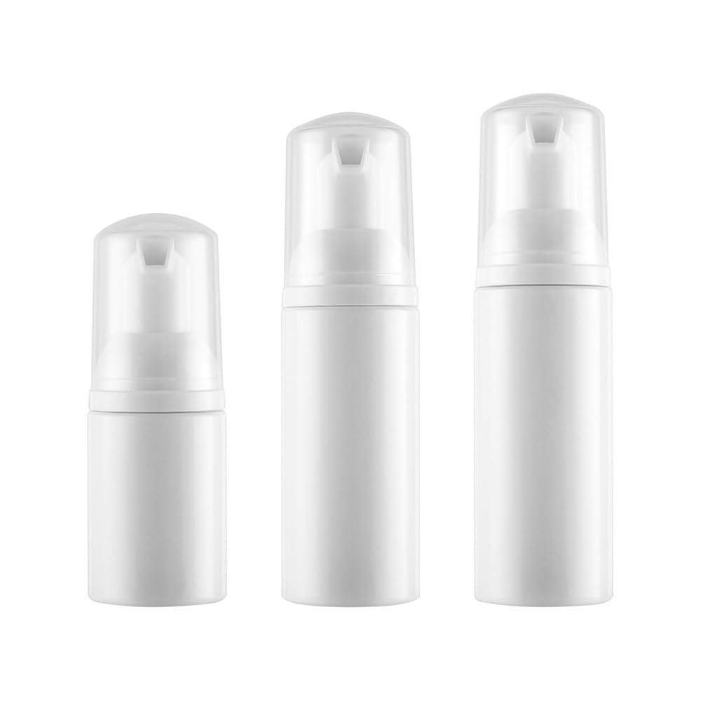 12 butelek z pompką z pianki, rozmiar podróżny, do wielokrotnego napełniania, puste pojemniki na ręce, szampon, mydło w płynie, białe (30 ml)
