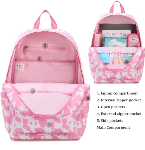 JIANYA Backpack for Girls, Elementary Kids School Backpacks Marble Bookbag for Girls Backpack with Lunch Box, Purple4