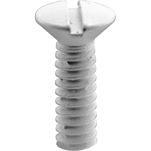 Prime-Line U 9191 Switch Plate Cover Screw, #6-32 x 1/2 In., White Painted (100 Pack)