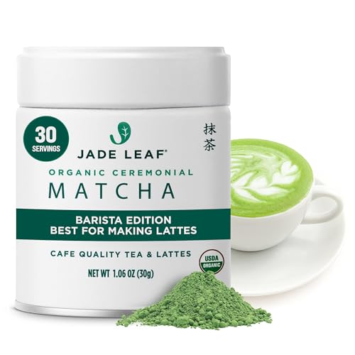 Jade Leaf Matcha Organic Barista Blend Ceremonial Grade Matcha Green