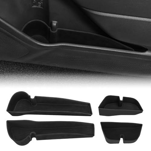 BIZOCO Car Door Side Storage Tray Front Rear Door Side Storage Box for Subaru Forester 2025-2026 4-Piece