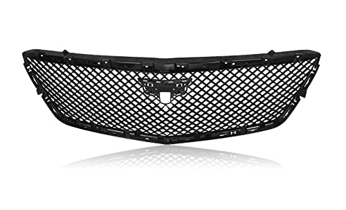 Rejilla Delantera Parrilla Delantera Parrilla Carreras para Cadillac para CT6 2019-2020 Negro Sport-V Estilo Panal Abeja Parachoques Coche Rejilla Malla Ventilación Rejillas