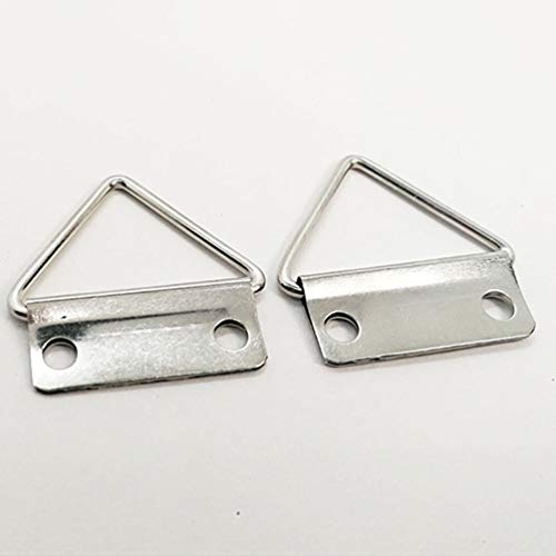 Image of DOITOOL Wall Mounted Hooks 100pcs Triangle Photo Frame Hooks Triangle Shaped Picture Photo Frame Hanging Hanger Rings Hooks for Wooden Frame and Cross Picture Hanging Hooks
