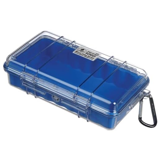 Pelican 1060 Micro Case - for iPhone, Cell Phone, GoPro, Camera, and More (Blue/Clear)