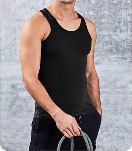 Camisetas sin mangas para hombre de algodon suave pack de 3 6