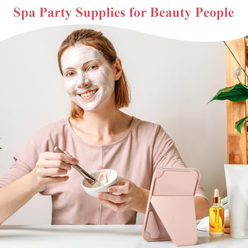 12 espejos de maquillaje fiesta spa rosa miniatura 5