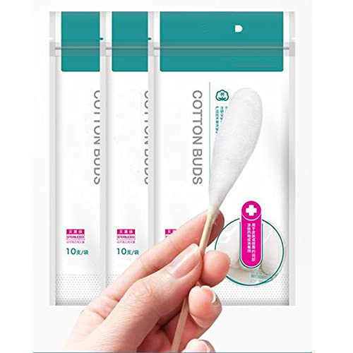 Bolesen 6 Inch Large Head Cotton Swab Sterile Disposable 100% Degrease Cotton Medical Cotton Swab Bamboo Shaft & High Absorbent Cotton